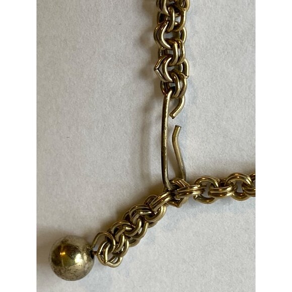 Vintage Lemon Yellow Thermoset Necklace With Gold-Tone Chain Links & Retro Chic - Picture 10 of 11